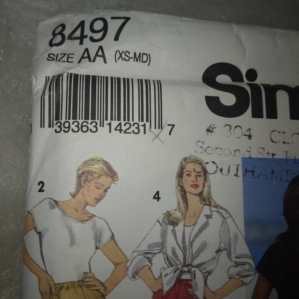SIMPLICITY 8497 Sz XS-S-M Misses EASY 2 hour Leggings and skirt in variations